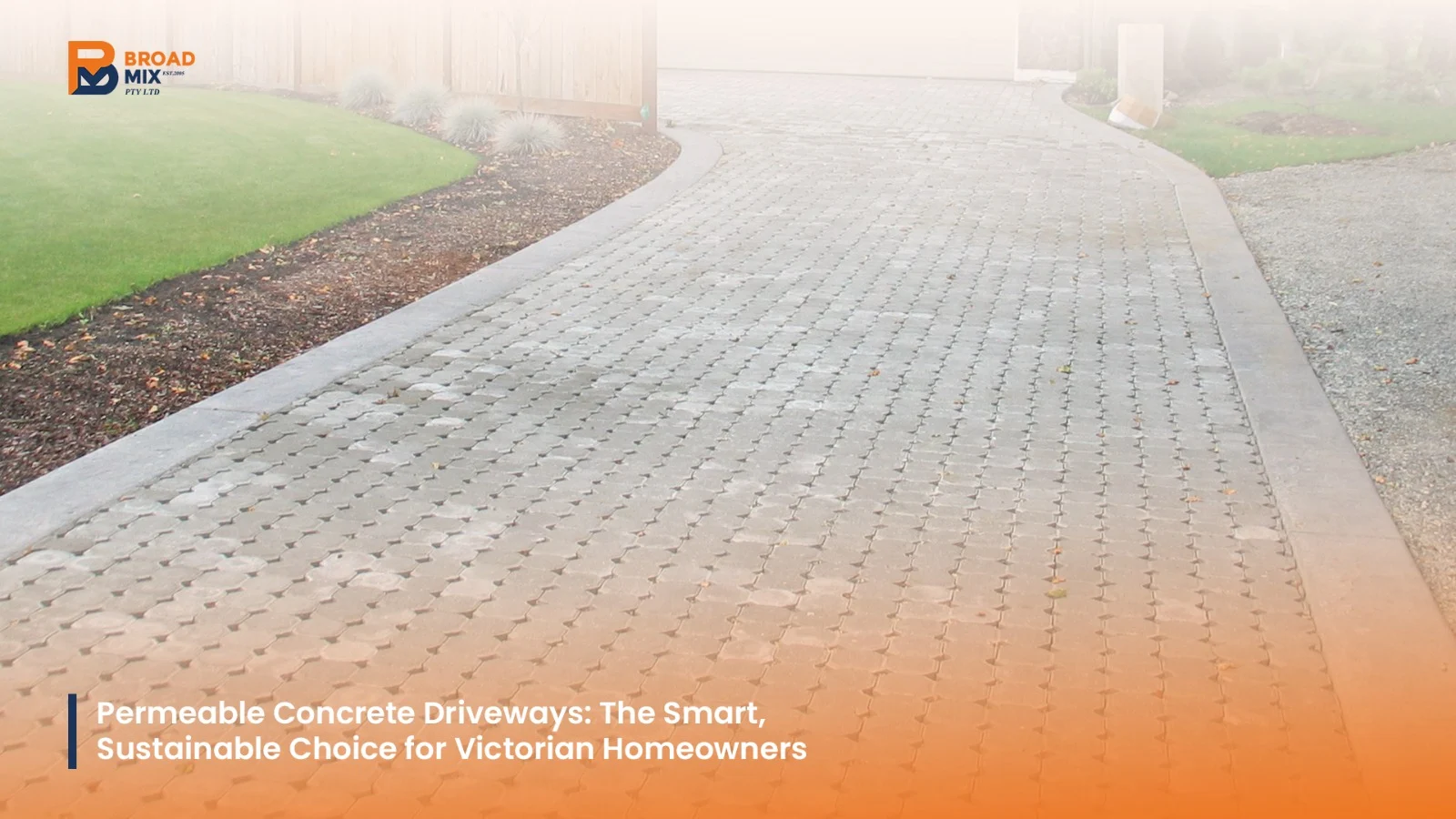 Permeable concrete driveway installation or finished surface