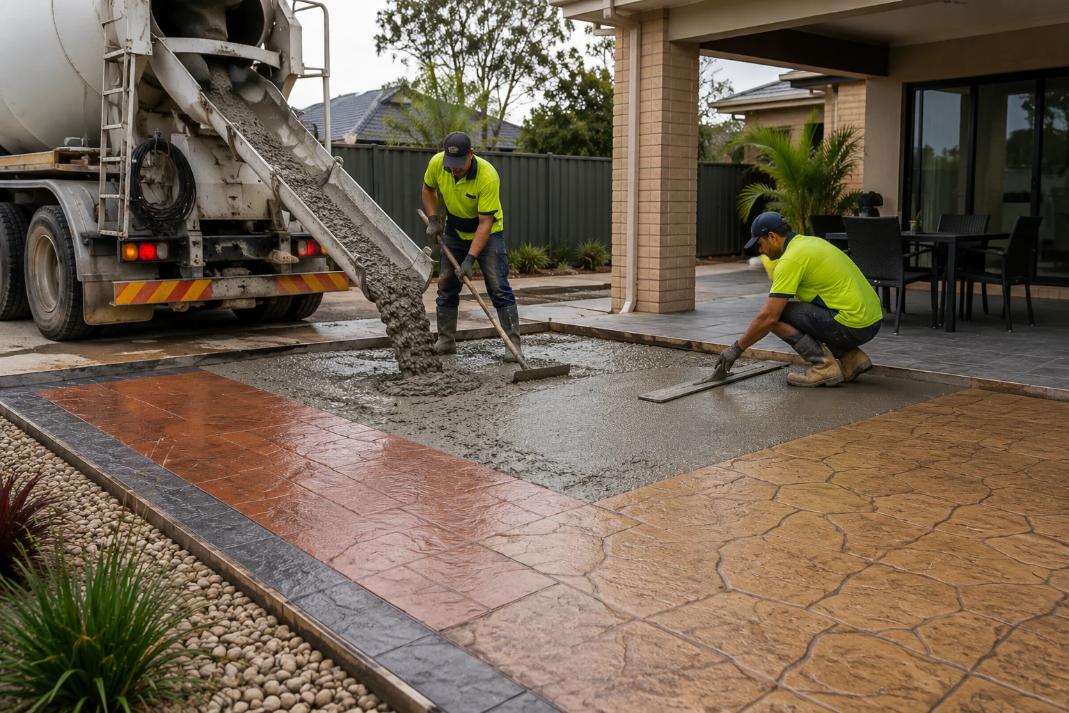 Do you supply coloured ready mix concrete for driveways and patios