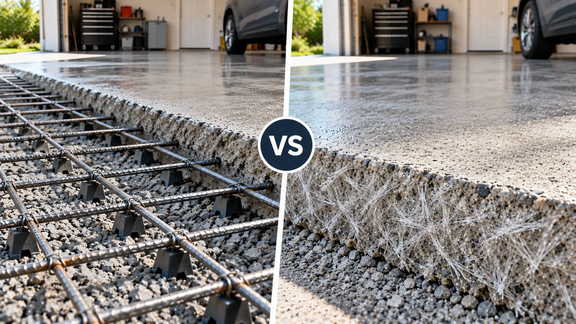 Garage Floor Reinforcement Mesh vs Fibre